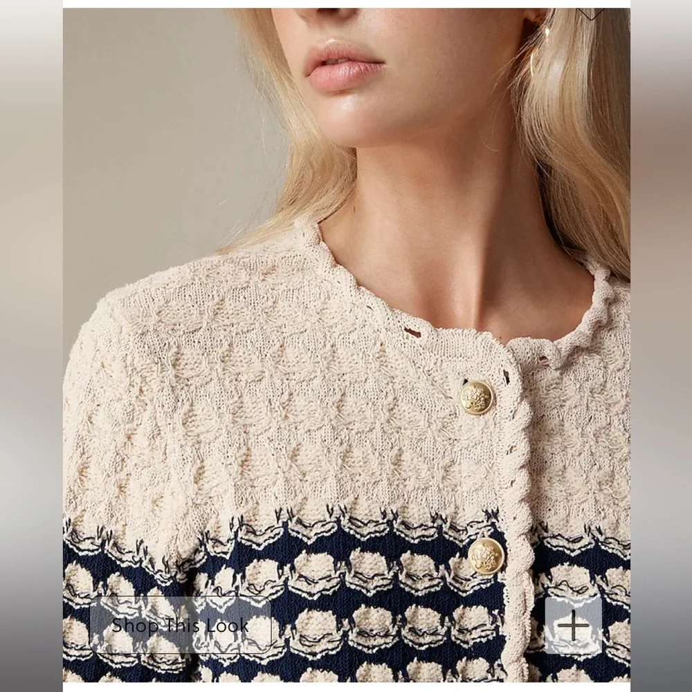 NWT J.Crew Textured Crochet Lady Jacket